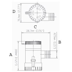 ΑΝΤΛΙΑ ΣΕΝΤΙΝΑΣ WWB 1100 69lt/min Φ29 mm12V