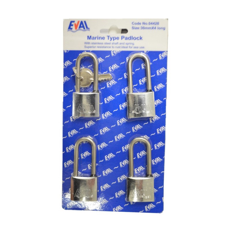 ΣΕΤ ΛΟΥΚ ΙΝΟΧ 4 ΤΜΧ ΚΟΙΝΟ ΚΛΕΙΔΙ W30mmxH72mm