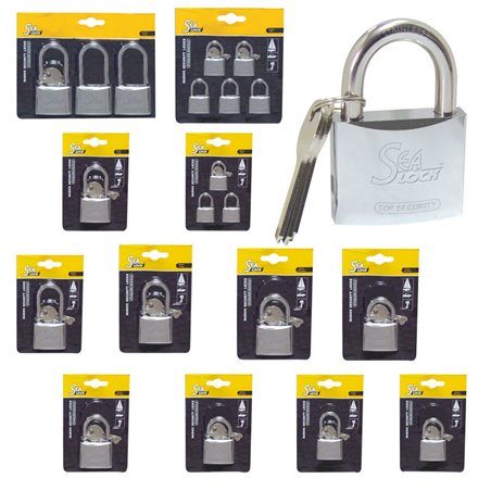Set of 3 Padlocks, SeaLock, 30mm, w/ joint key