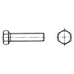 Βίδα εξάγωνη ολικού σπειρώματος 6x38 mm Inox 316 DIN 933 / ISO 4017