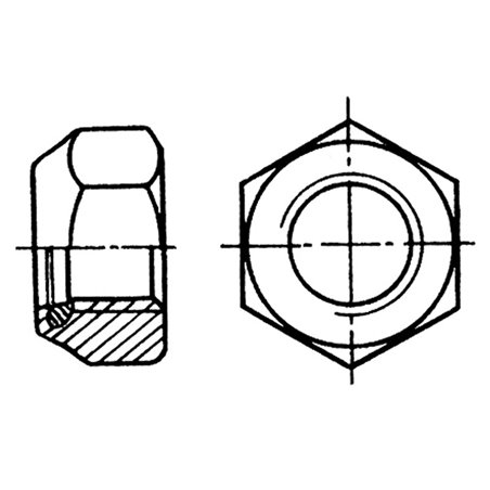 Self-locking nut O 8 mm Inox 316 DIN 985 / ISO 10511