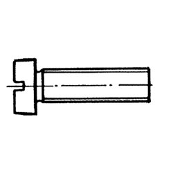 Βίδα ίσια πομπέ 5x40 mm Inox 316 DIN 84 / ISO 1207, Σακούλα