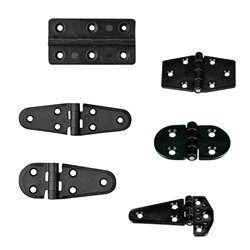 Μεντεσές Πλαστικός ΡΑ, Ορθογώνιος 60x40x3mm, Μαύρος