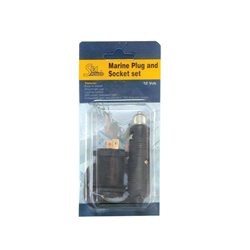 Marine plug and socket set, 12V
