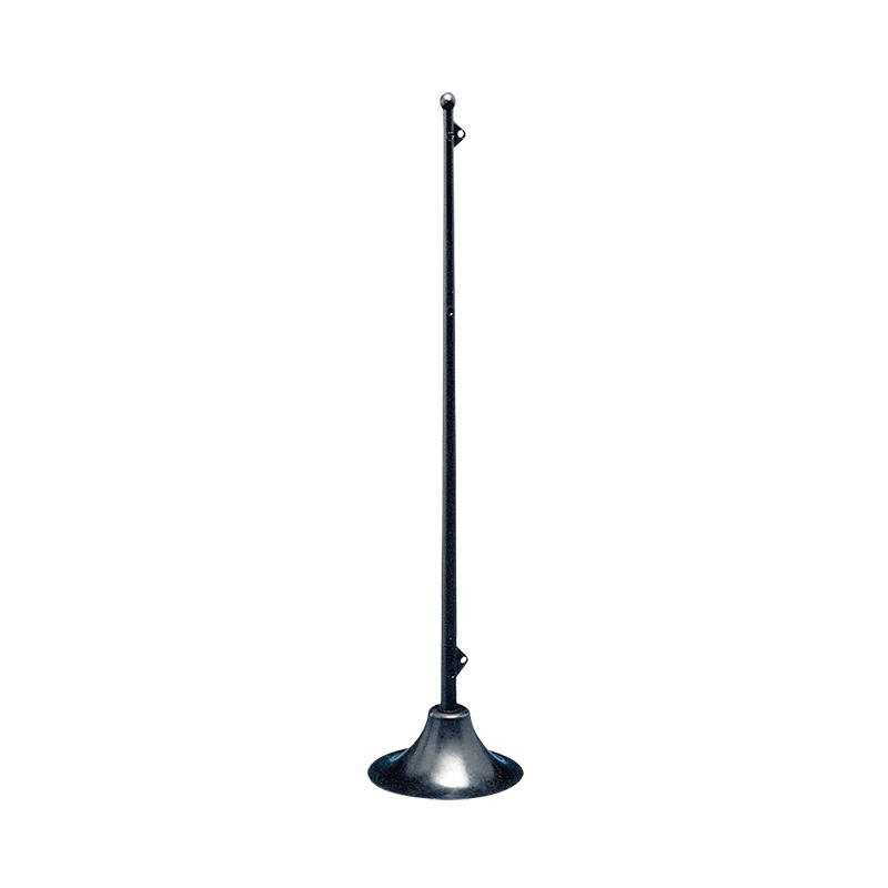 Flag Staff, w/Vert.   Horiz. Base, L.290mm, Black