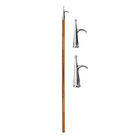 ΚΟΝΤΑΡΙ ΞΥΛΙΝΟ ΜΕ ΙΝΟΧ ΓΑΝΤΖΟ 180cm D30mm