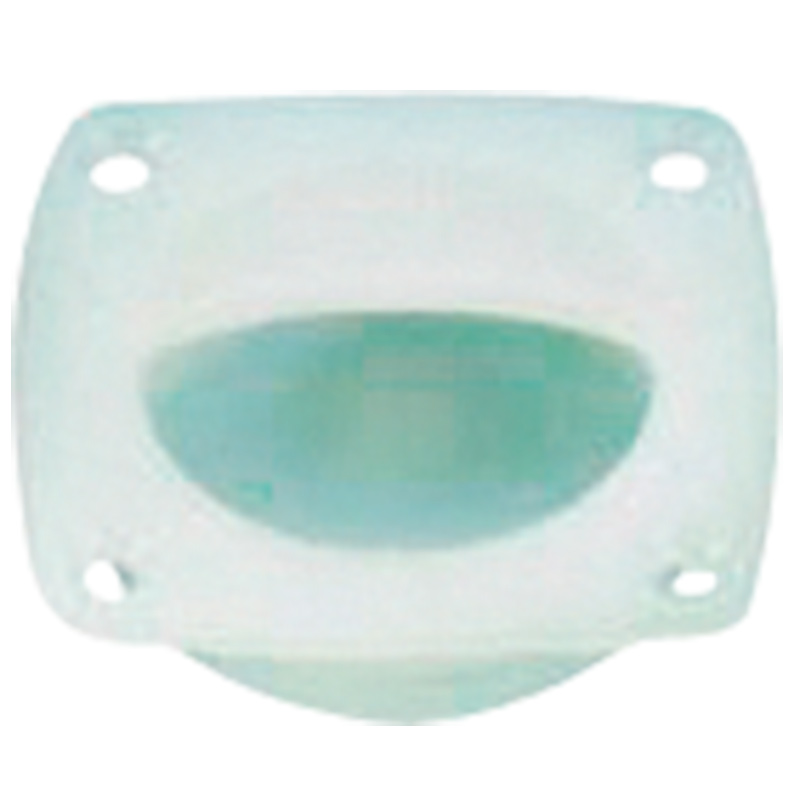 Λαβή Χωνευτή γ/Δάχτυλο, Ø44mm, 57x57mm, Πλαστ. Λευκή