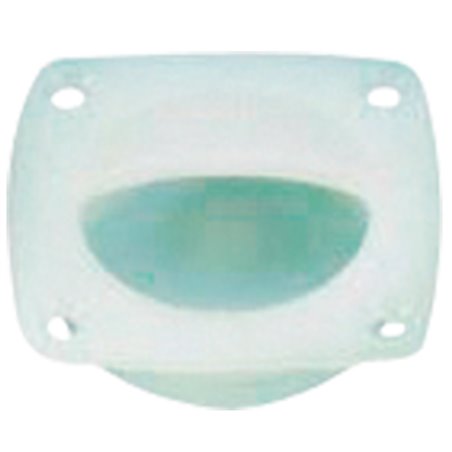Λαβή Χωνευτή γ/Δάχτυλο, Ø44mm, 57x57mm, Πλαστ. Λευκή