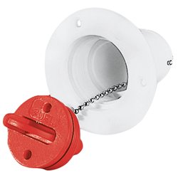 Plastic Deck Filler Ø38mm for Fuel, Beige