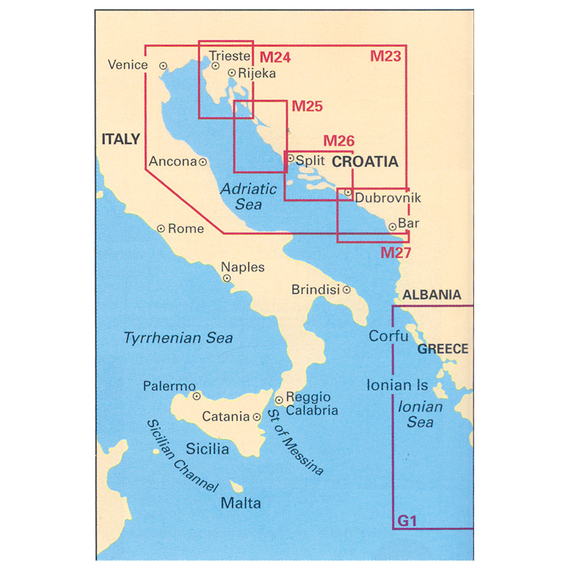 Croatia Charts M27, ''Dubrovnik, Bar   Ulcinj'', Imray