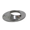 Round base  60°, Inox 316, Rail ø 22mm, Base ø 57mm