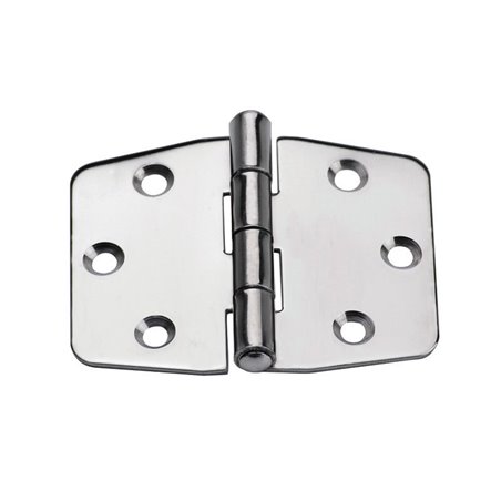 Hinge, Right, Inox 316, L77mm, W40mm, Thickness 2mm