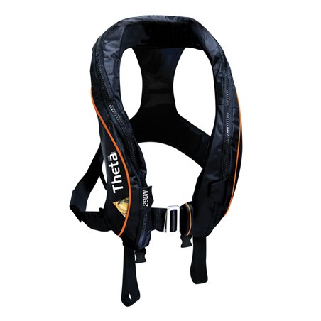 Theta Infl.Lifejacket,Auto,290N, Hammar MA1,w/Sprayhood,Double Crotch   Harness, ISO, Adult