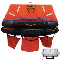LALIZAS Liferaft SOLAS OCEANO,Throw-overboard Type,8 prs,canister (A)