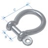 Anchor shackle, type Ω, AISI 316, Diam. 10mm