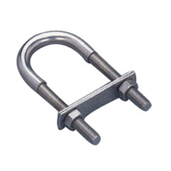 Δέστρα σε σχήμα U, Inox 316, Π65mm, Μ155mm, ø14mm, με σπείρωμα Μ12