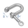Shackle, Type D, w/locking pin, AISI 316, ø10mm