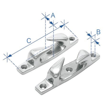 Όκιο, Αριστερό, Inox 316, 115mm (4,5”), Ø Σχοινιού 10mm