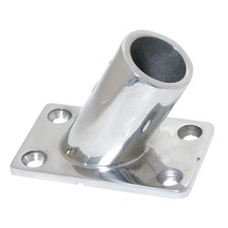 Βάση παρα/γραμμη 60ο, AISI 316, χυτή, εσωτ. διάμ. 22mm, 75x45mm