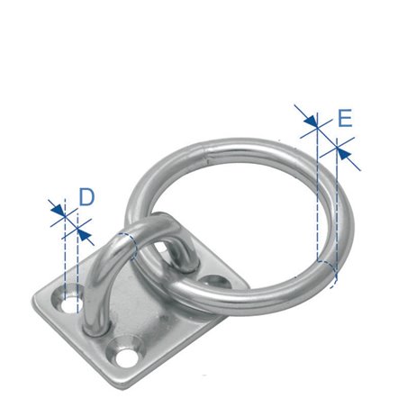 Μάπα, με κρίκο, Inox, ø6mm