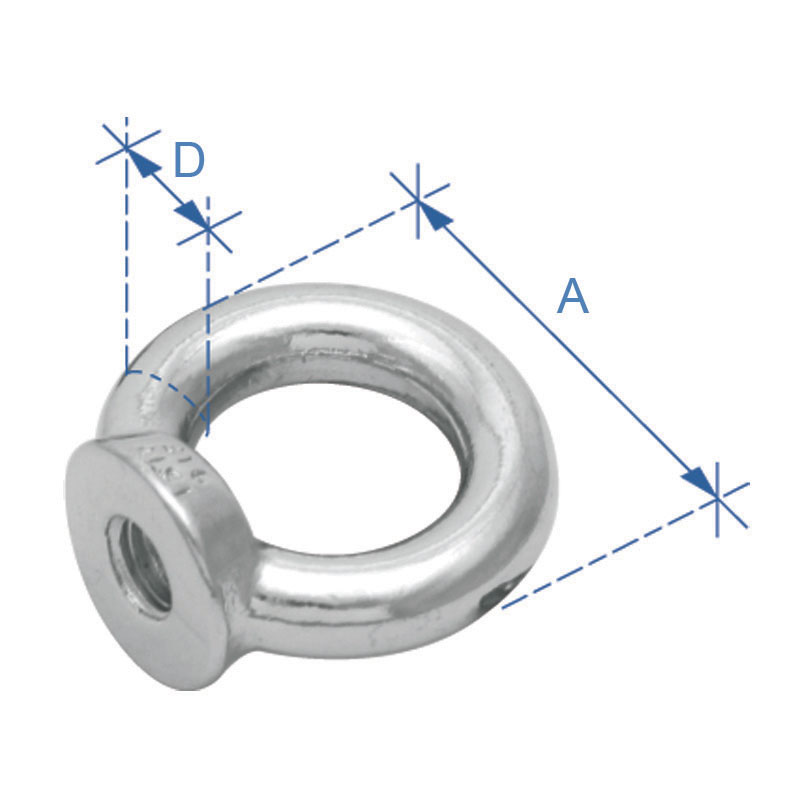 Eye Nut, AISI 316, ø8mm