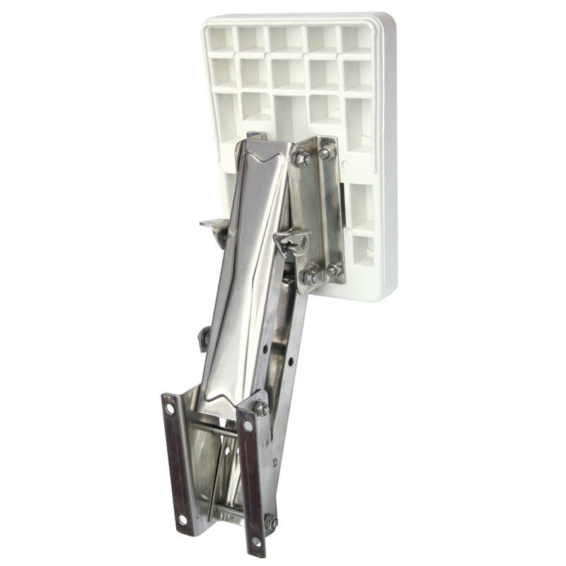 Outboard Bracket, Adjustable, w/plastic pad, Inox 316,  for engines up to 20kg/8HP