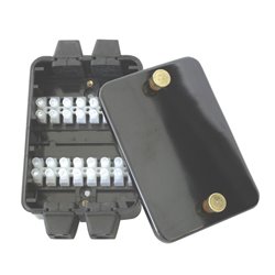 Connection Box, 2 Terminal Strips,Waterproof, w/ 8 Conductors