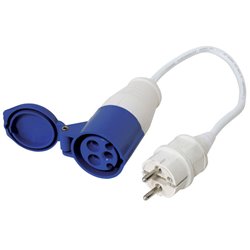 Μπαλαντέζα με πρίζα Schuko   Φις θηλυκό 16A, 220-240V, με καλώδιο 30cm