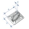 Square Pad, Inox, ø8mm